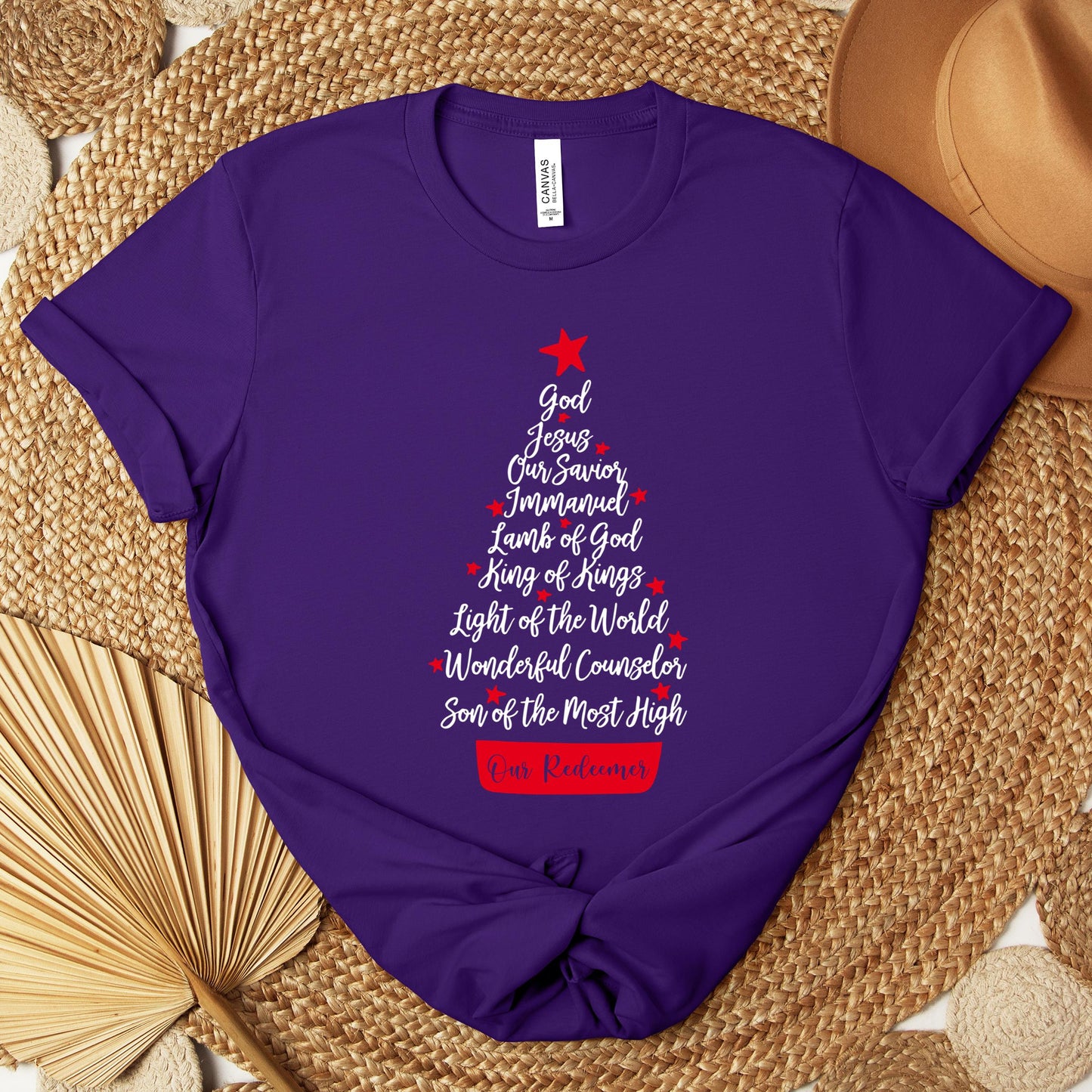 Name Of Jesus Christmas Tree 01 Premium T-shirt