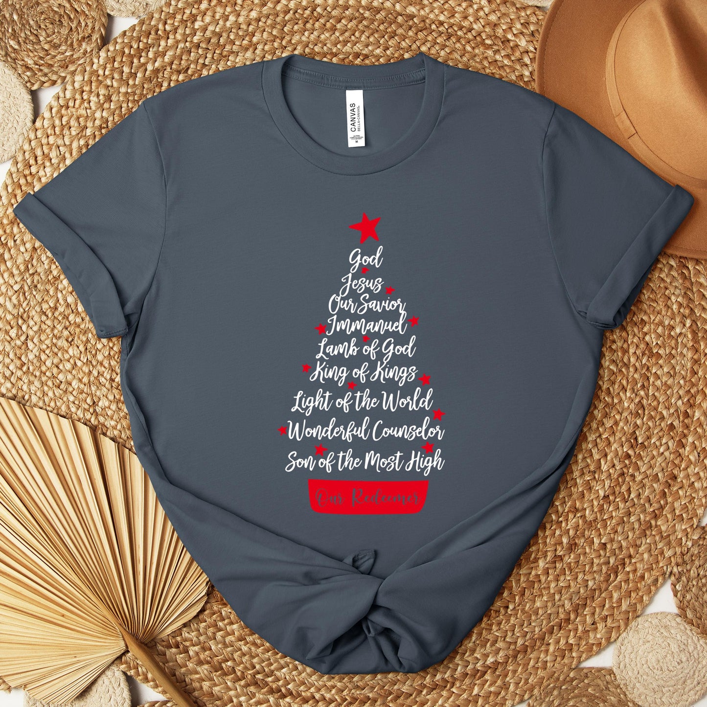 Name Of Jesus Christmas Tree 01 Premium T-shirt