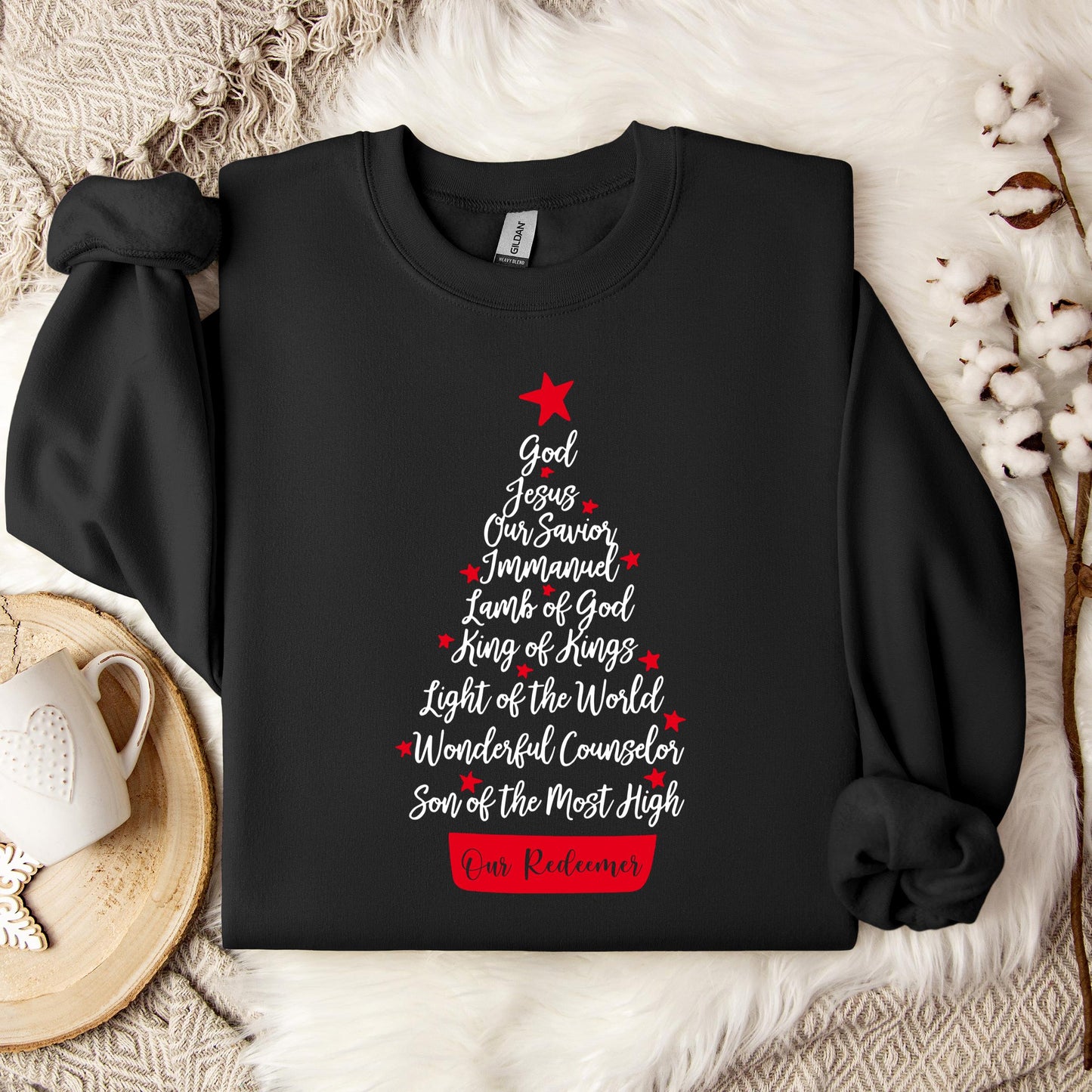 Name Of Jesus Christmas Tree 01 Sweatshirt