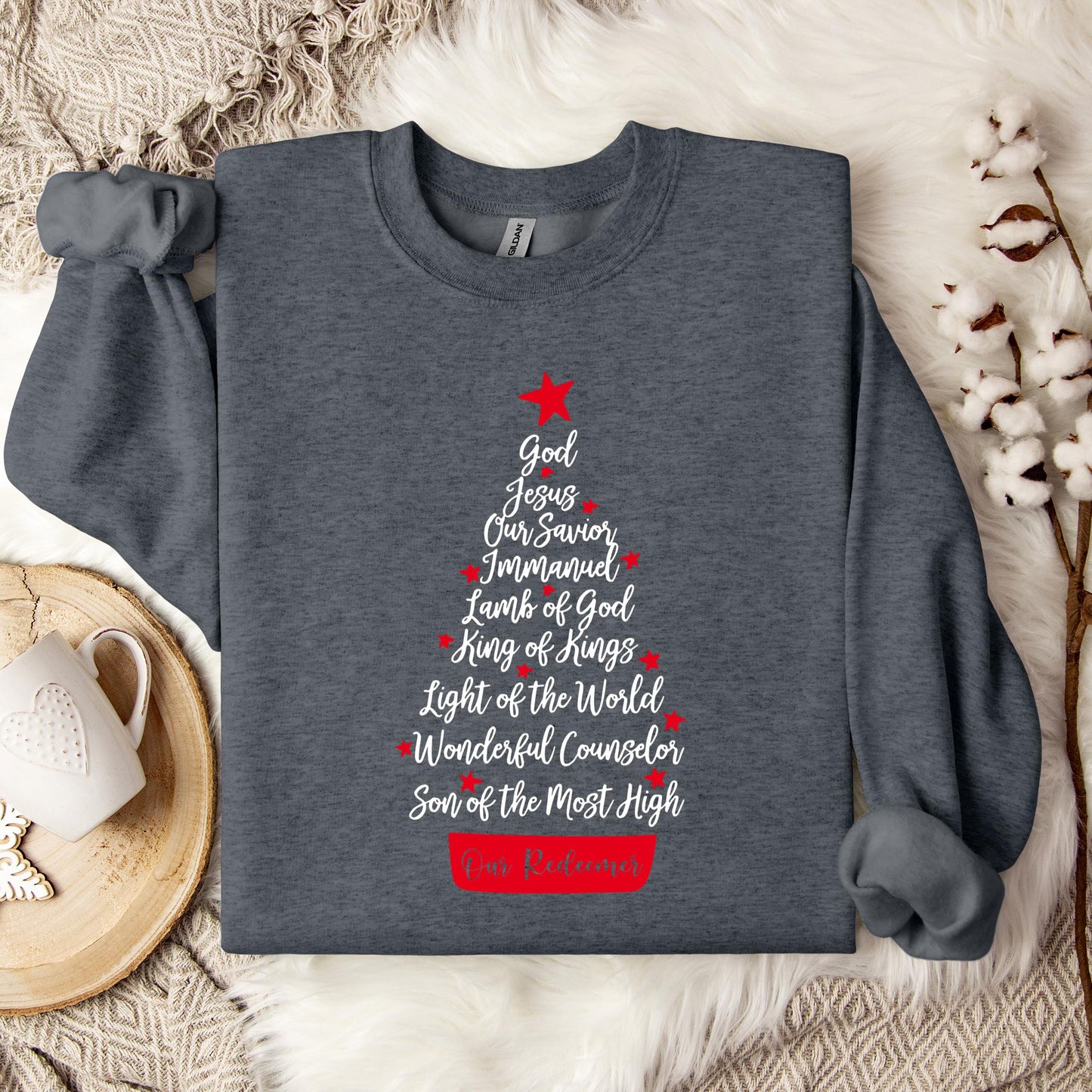 Name Of Jesus Christmas Tree 01 Sweatshirt