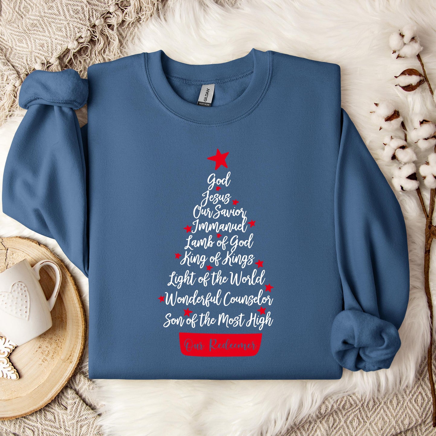 Name Of Jesus Christmas Tree 01 Sweatshirt