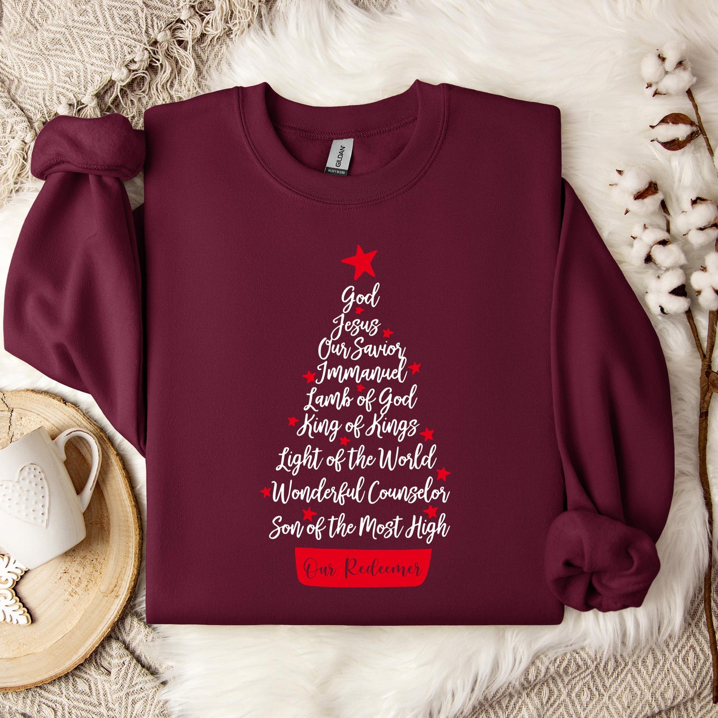 Name Of Jesus Christmas Tree 01 Sweatshirt