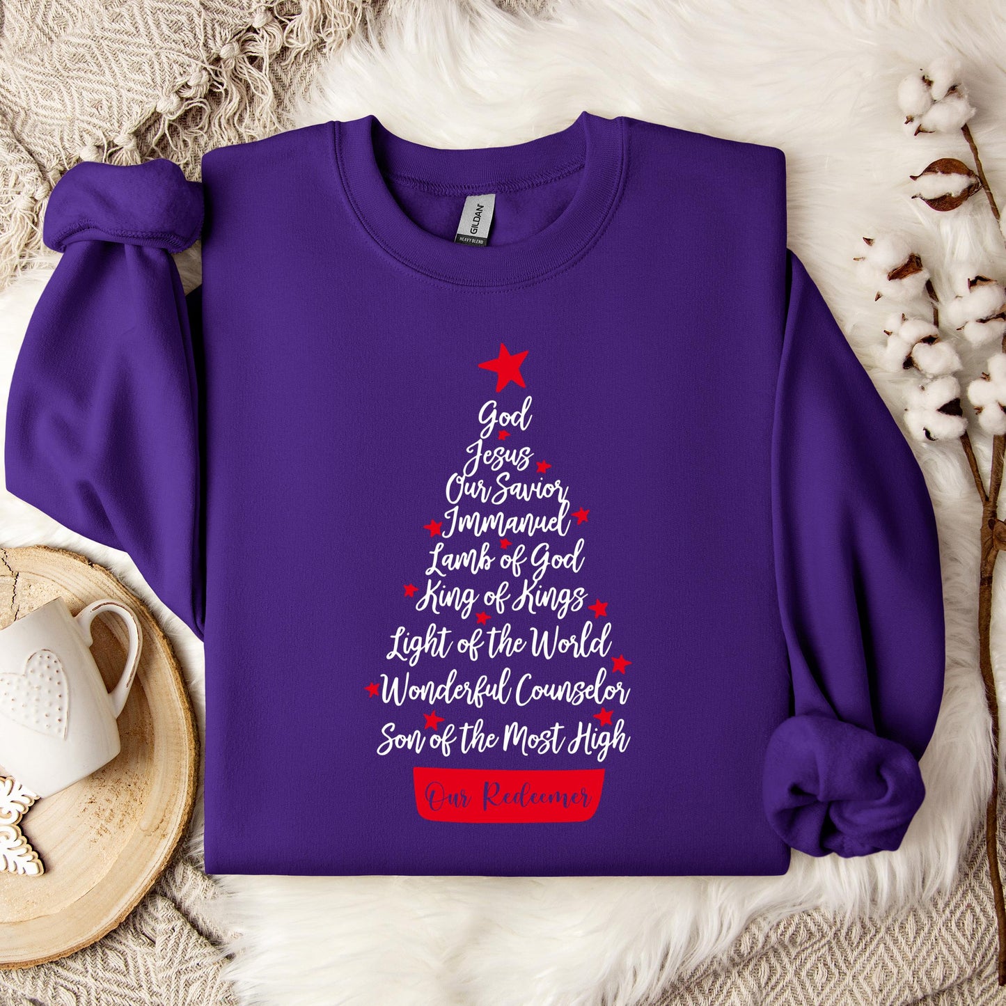 Name Of Jesus Christmas Tree 01 Sweatshirt
