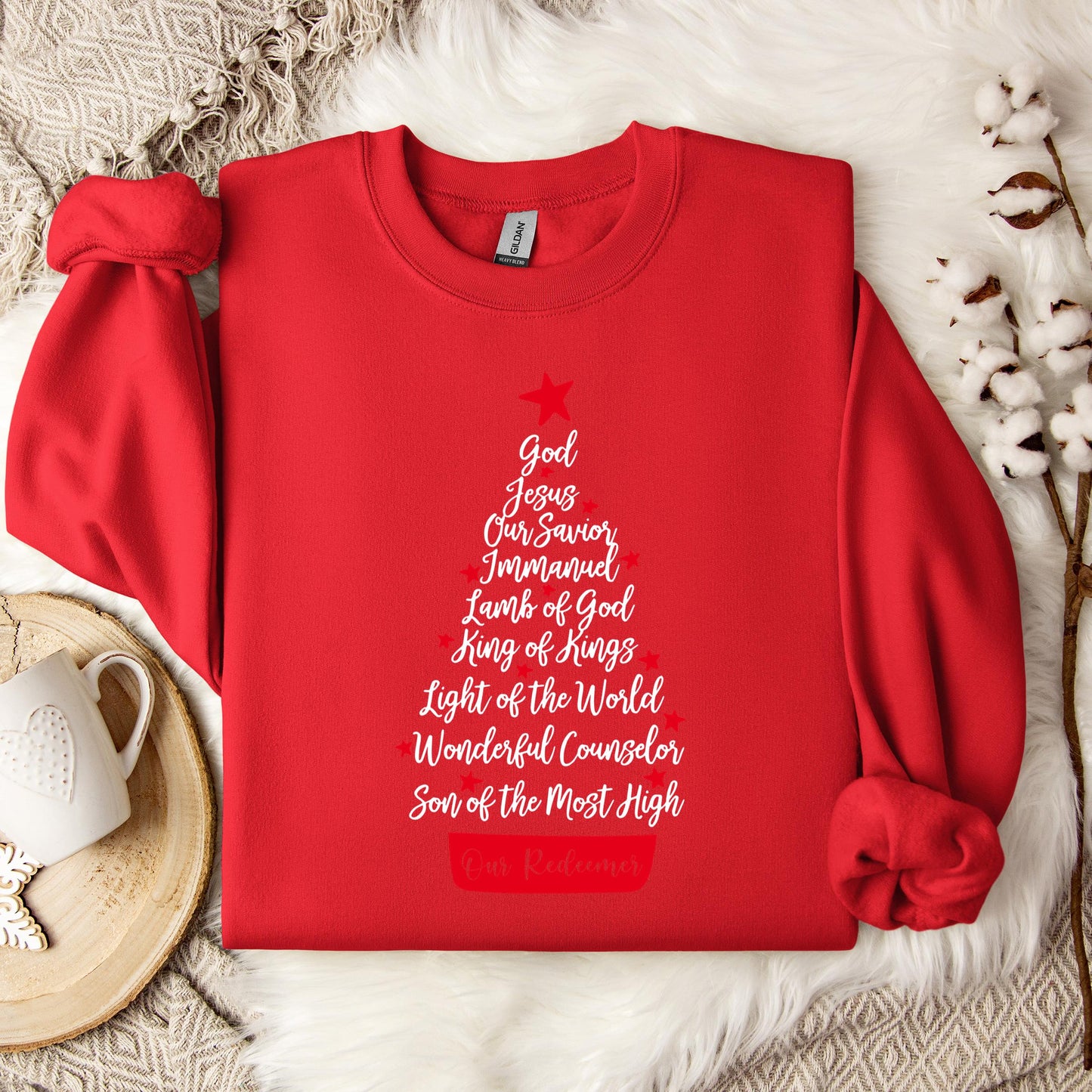 Name Of Jesus Christmas Tree 01 Sweatshirt