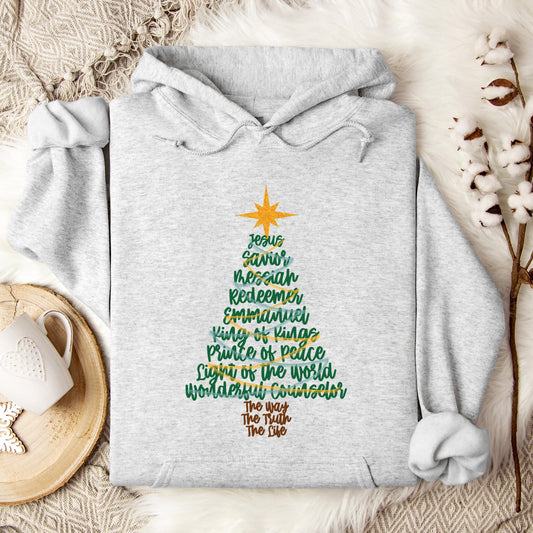 Name Of Jesus Christmas Tree 02 Hoodie