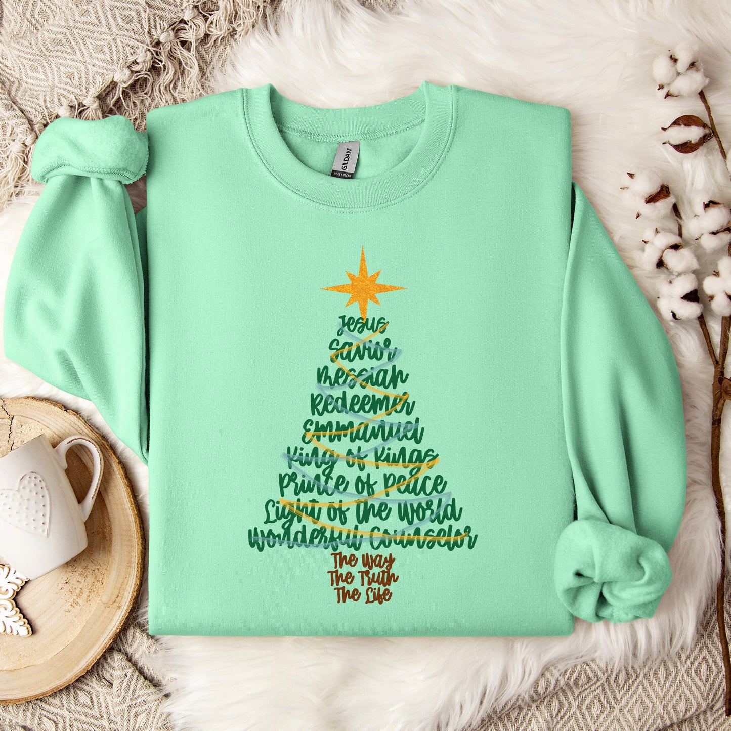 Name Of Jesus Christmas Tree 02 Sweatshirt