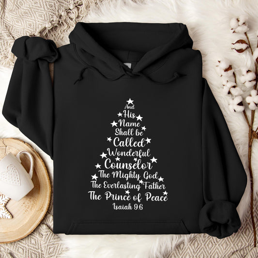 Name Of Jesus Christmas Tree 03 Hoodie