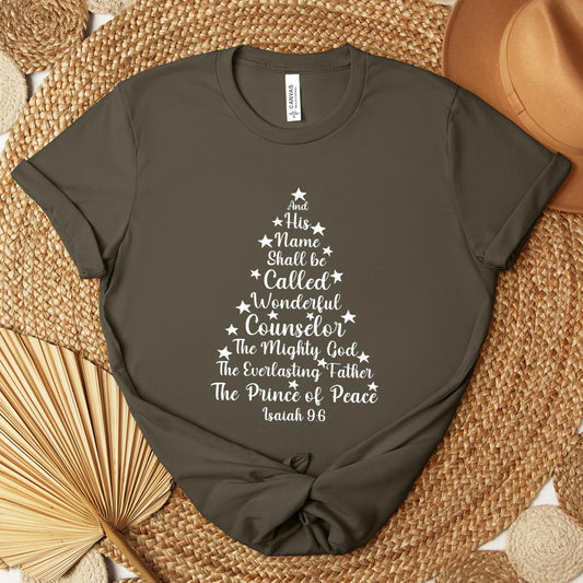 Name Of Jesus Christmas Tree 03 Premium T-shirt