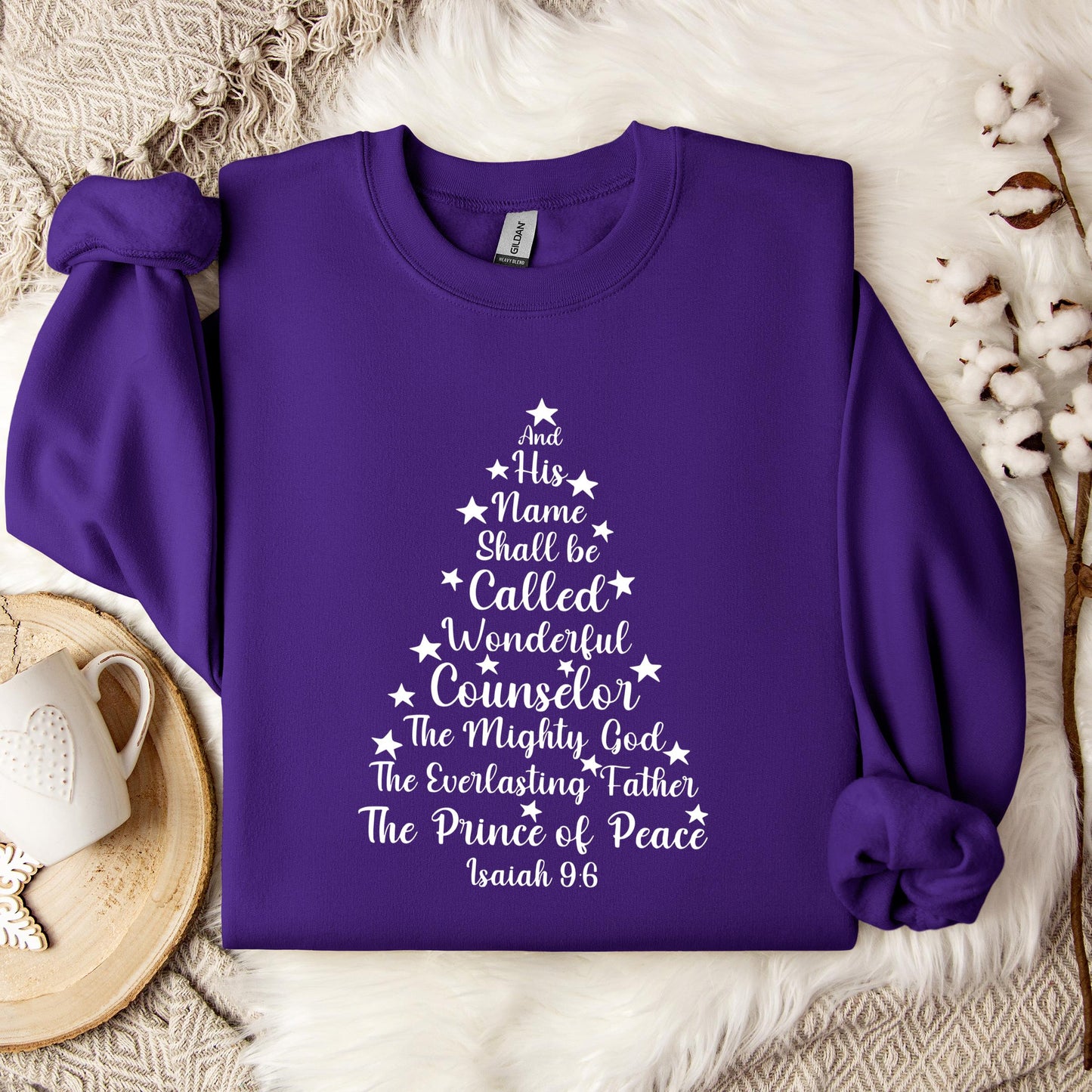 Name Of Jesus Christmas Tree 03 Sweatshirt
