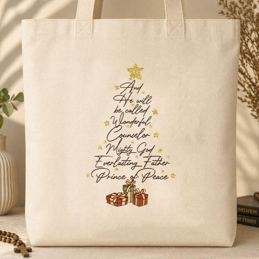 Name Of Jesus Christmas Tree 06 Tote Bag