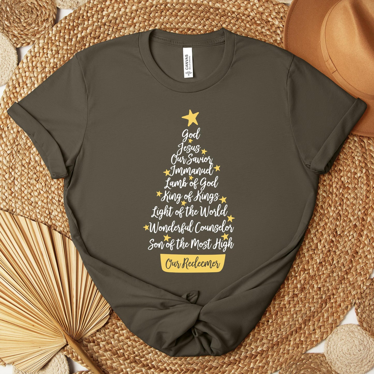 Name Of Jesus Christmas Tree Premium T-shirt