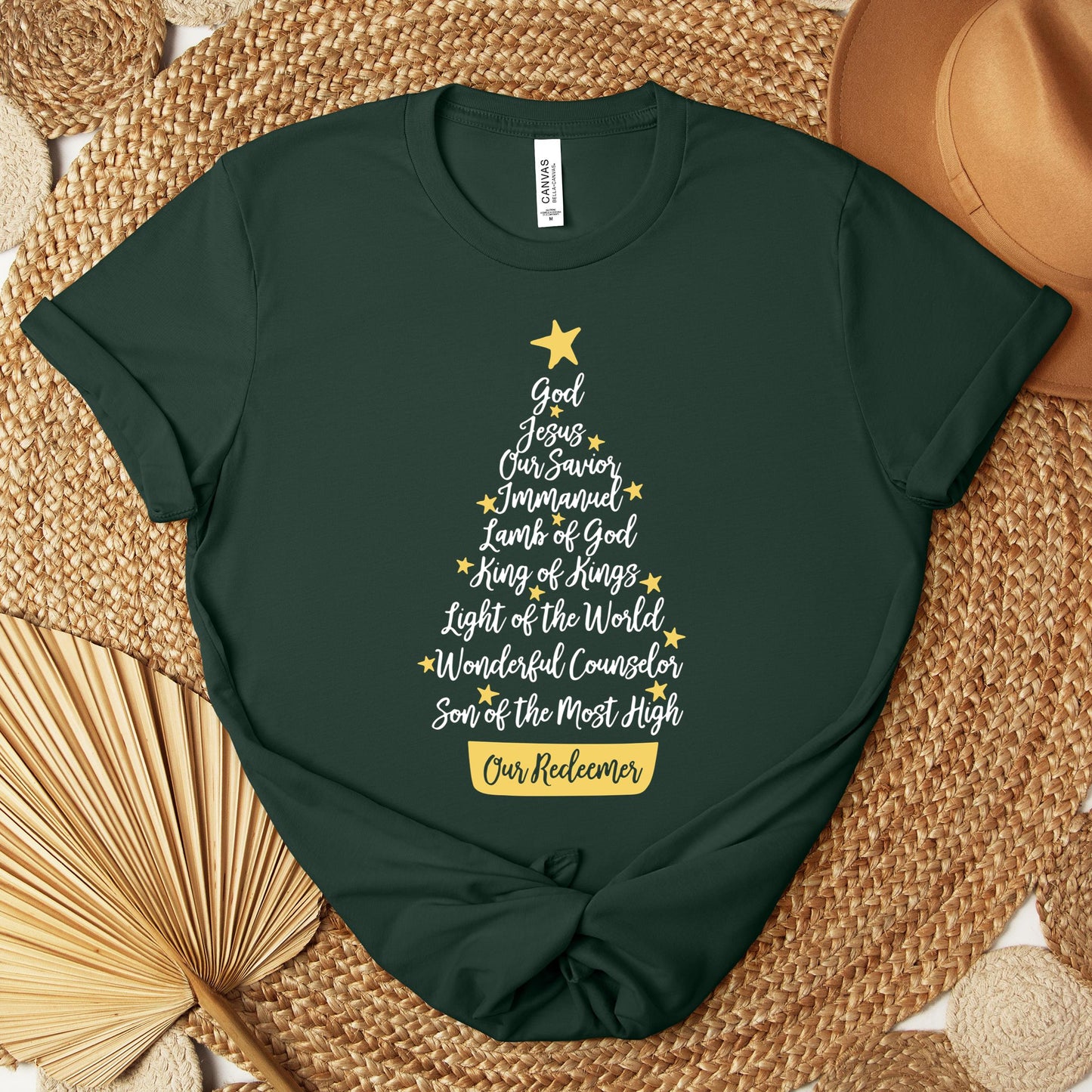 Name Of Jesus Christmas Tree Premium T-shirt