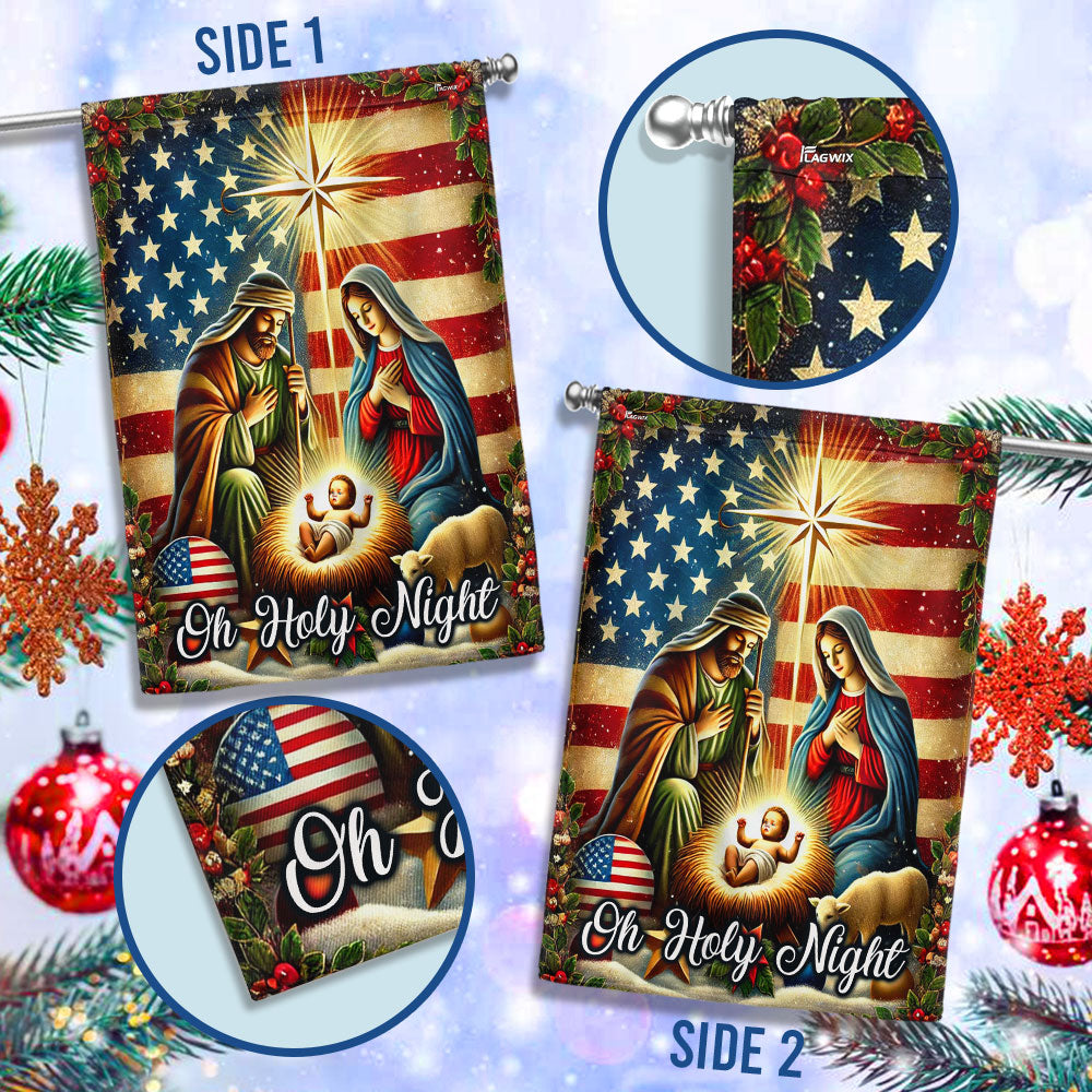 Nativity Scene Nativity Of Jesus Holy Family Christmas American Flag