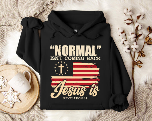 Normal Isn't Coming Back Jesus Is Revelation 14 Hoodie