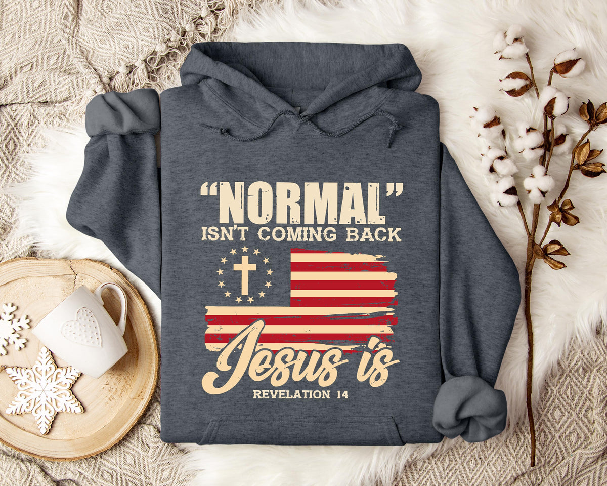 Normal Isn't Coming Back Jesus Is Revelation 14 Hoodie