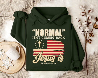Normal Isn't Coming Back Jesus Is Revelation 14 Hoodie
