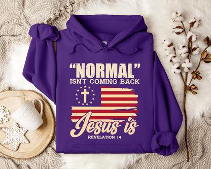 Normal Isn't Coming Back Jesus Is Revelation 14 Hoodie