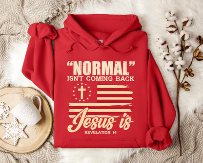 Normal Isn't Coming Back Jesus Is Revelation 14 Hoodie