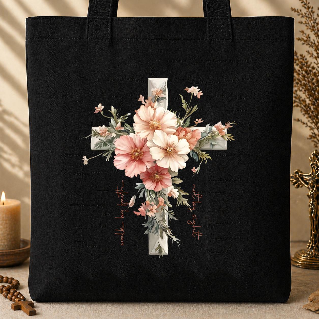 Not By Sight Walk By Faith Tote Bag
