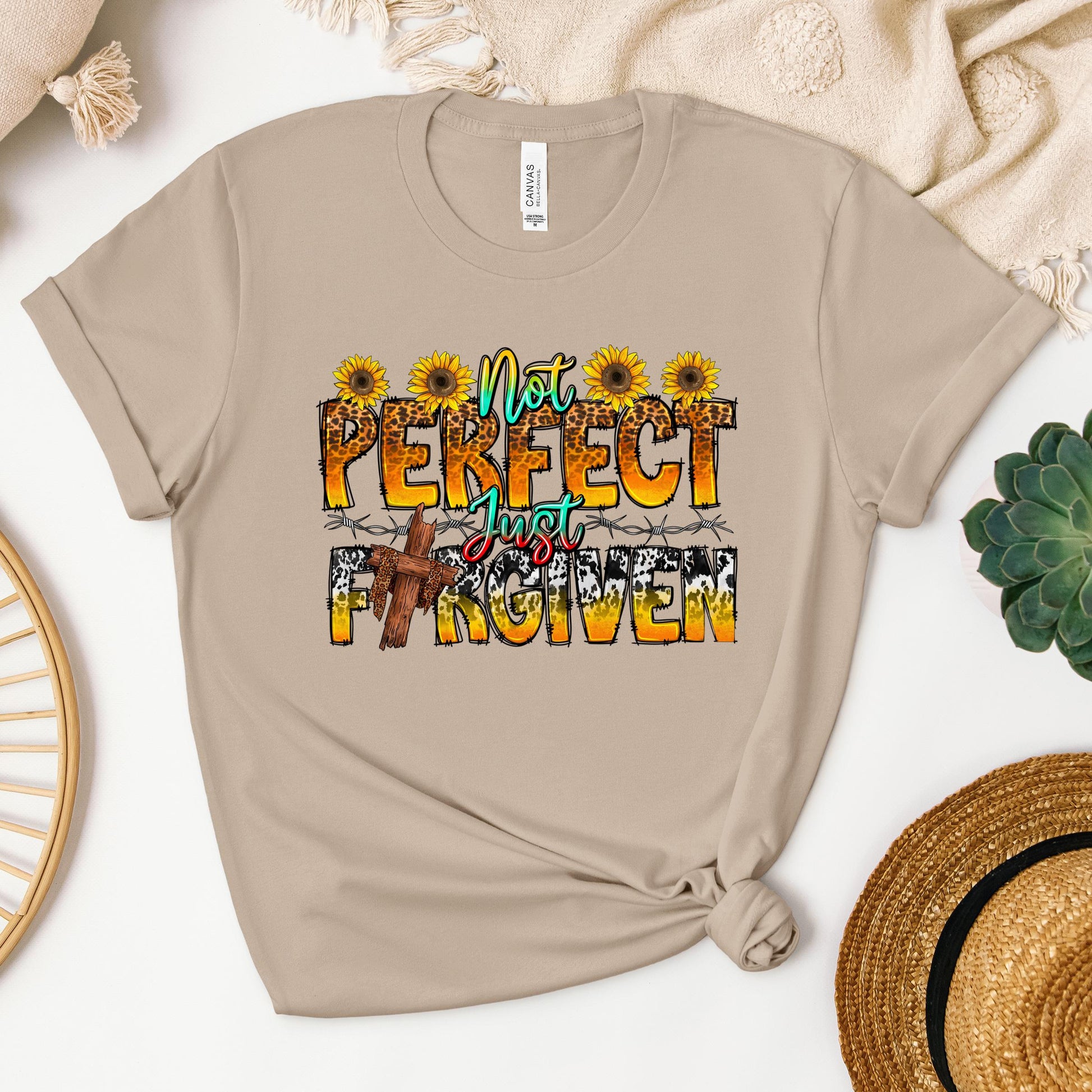Not Perfect Just Forgiven Sunflower 01