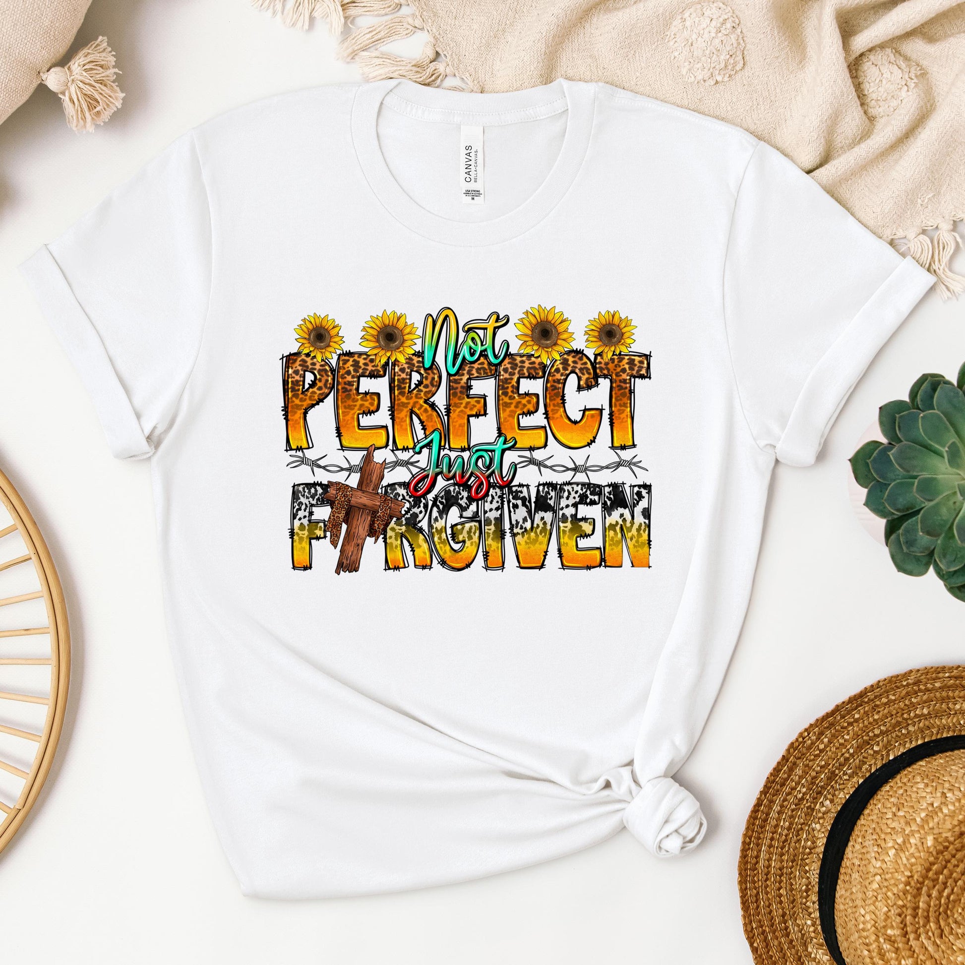 Not Perfect Just Forgiven Sunflower 01
