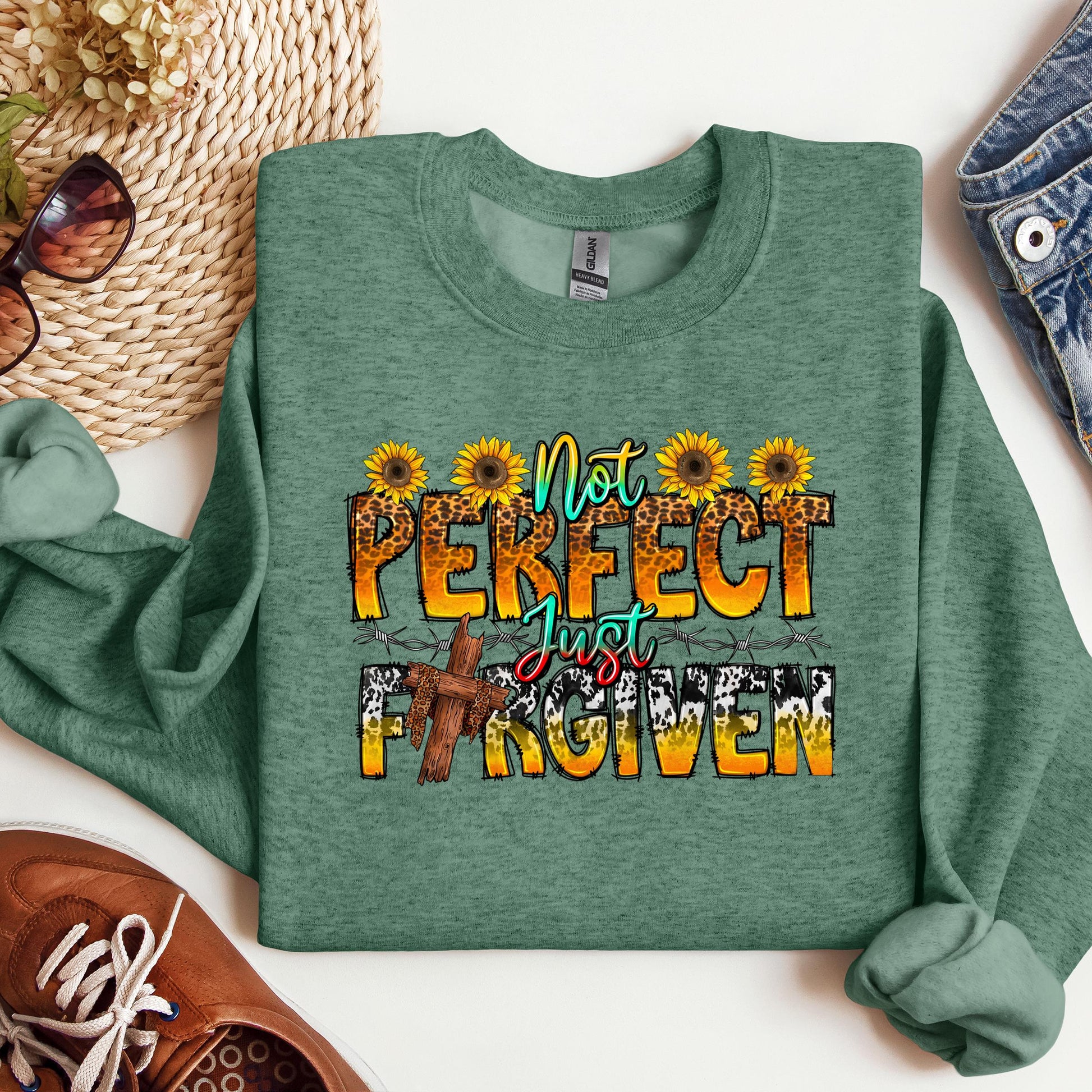Not Perfect Just Forgiven Sunflower 01