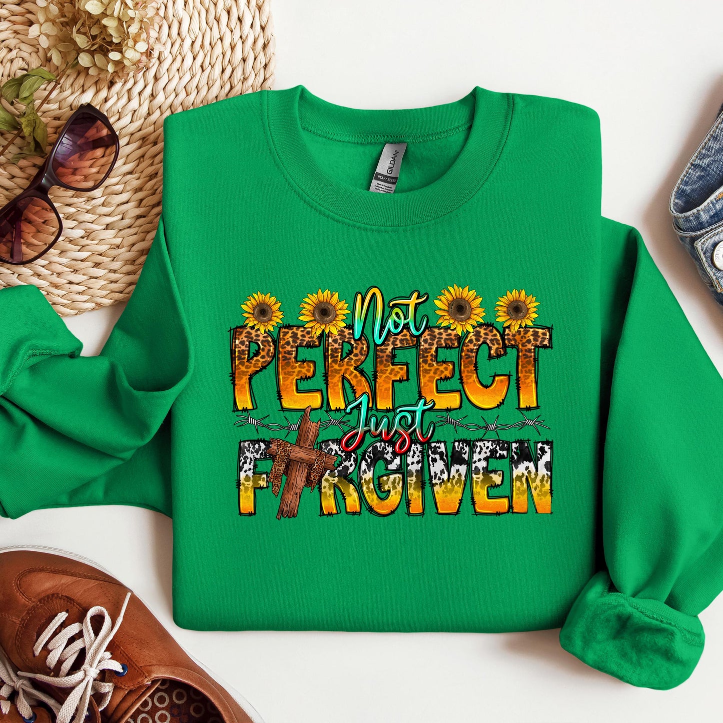 Not Perfect Just Forgiven Sunflower 01
