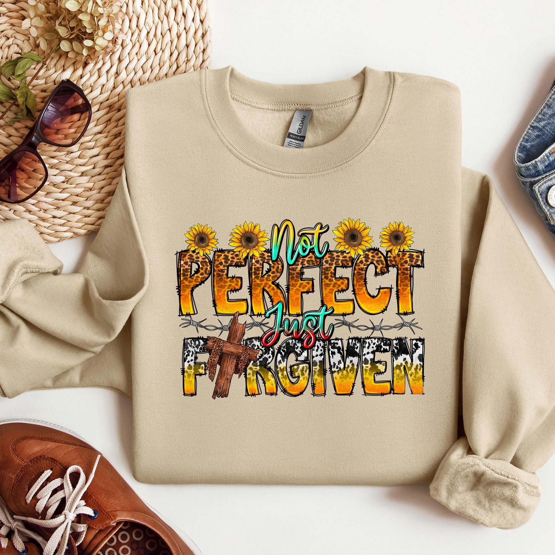 Not Perfect Just Forgiven Sunflower 01