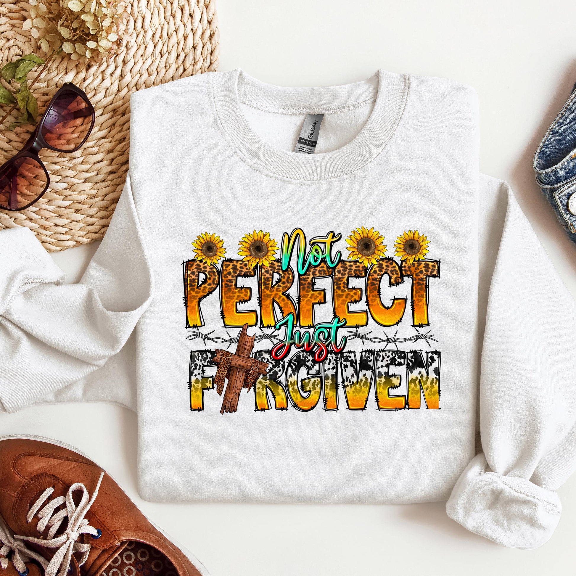 Not Perfect Just Forgiven Sunflower 01