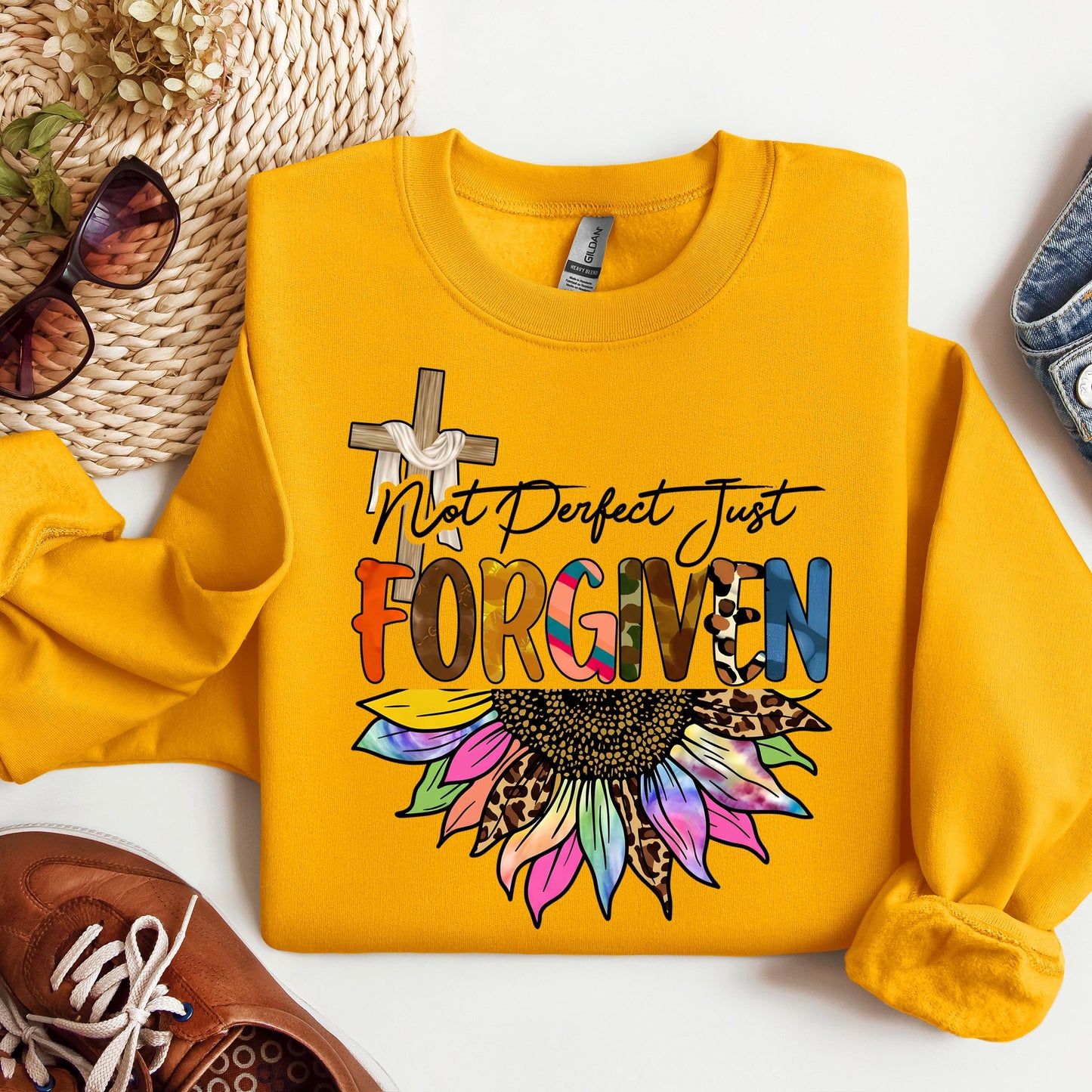 Not Perfect Just Forgiven Sunflower 02