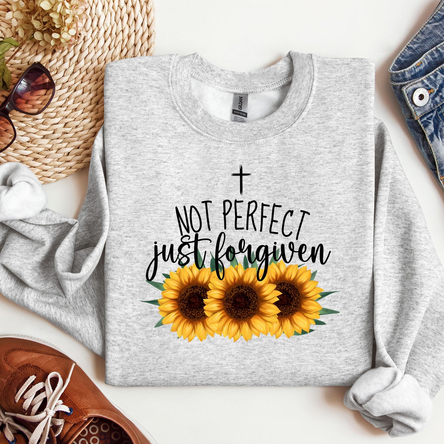 Not Perfect Just Forgiven Sunflower 03