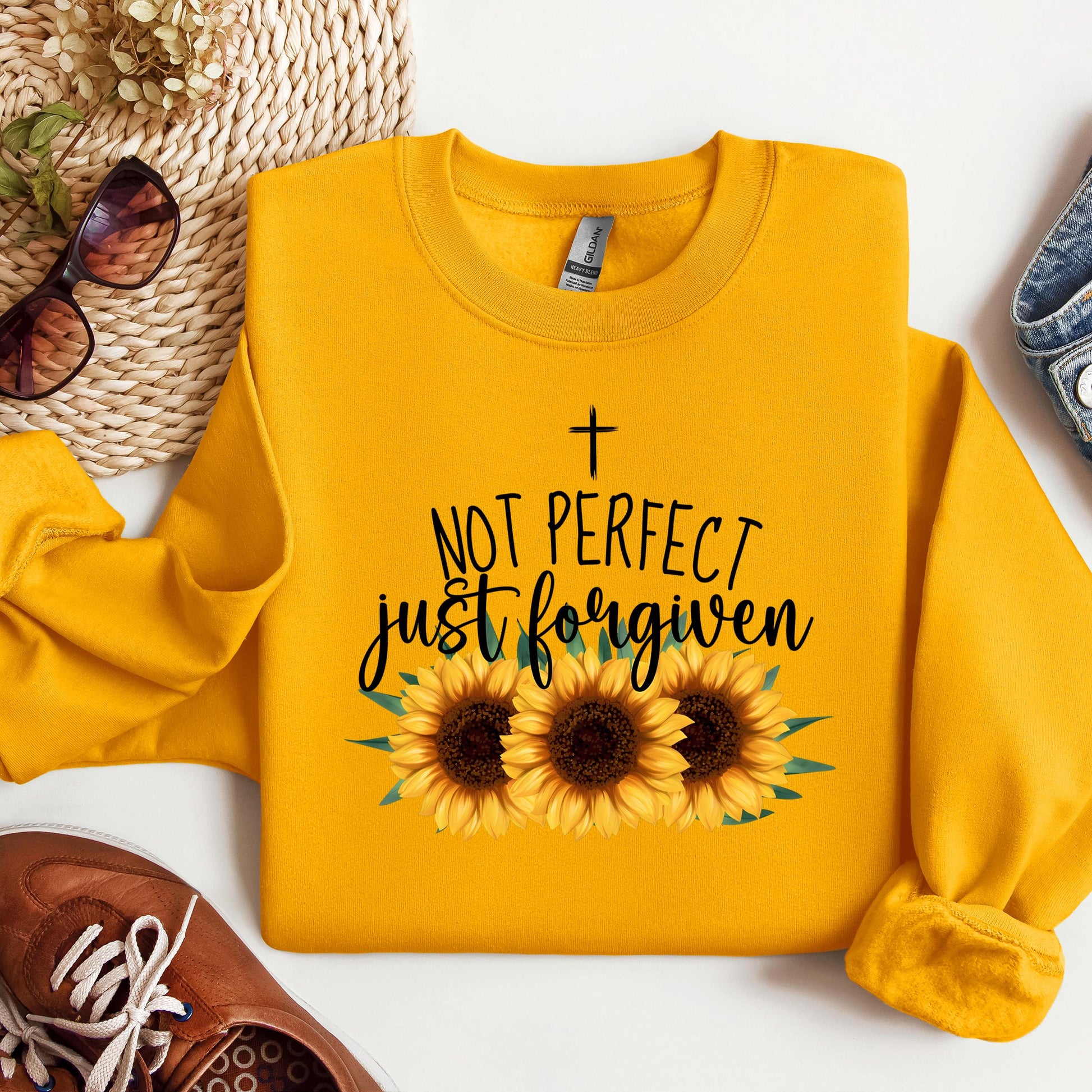 Not Perfect Just Forgiven Sunflower 03