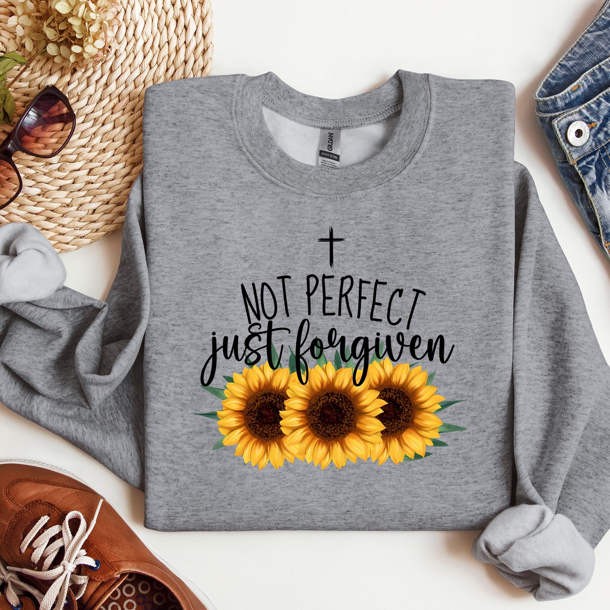 Not Perfect Just Forgiven Sunflower 03