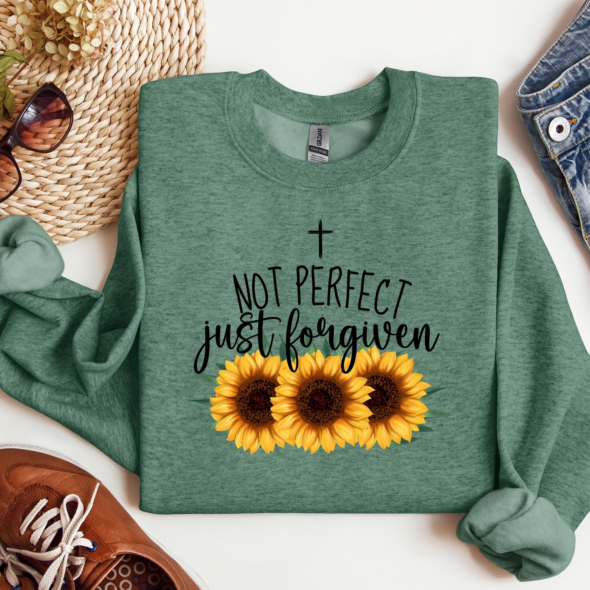 Not Perfect Just Forgiven Sunflower 03