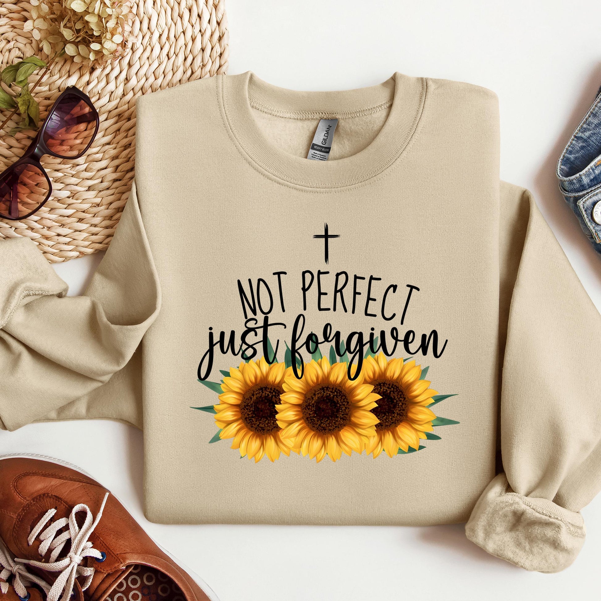 Not Perfect Just Forgiven Sunflower 03