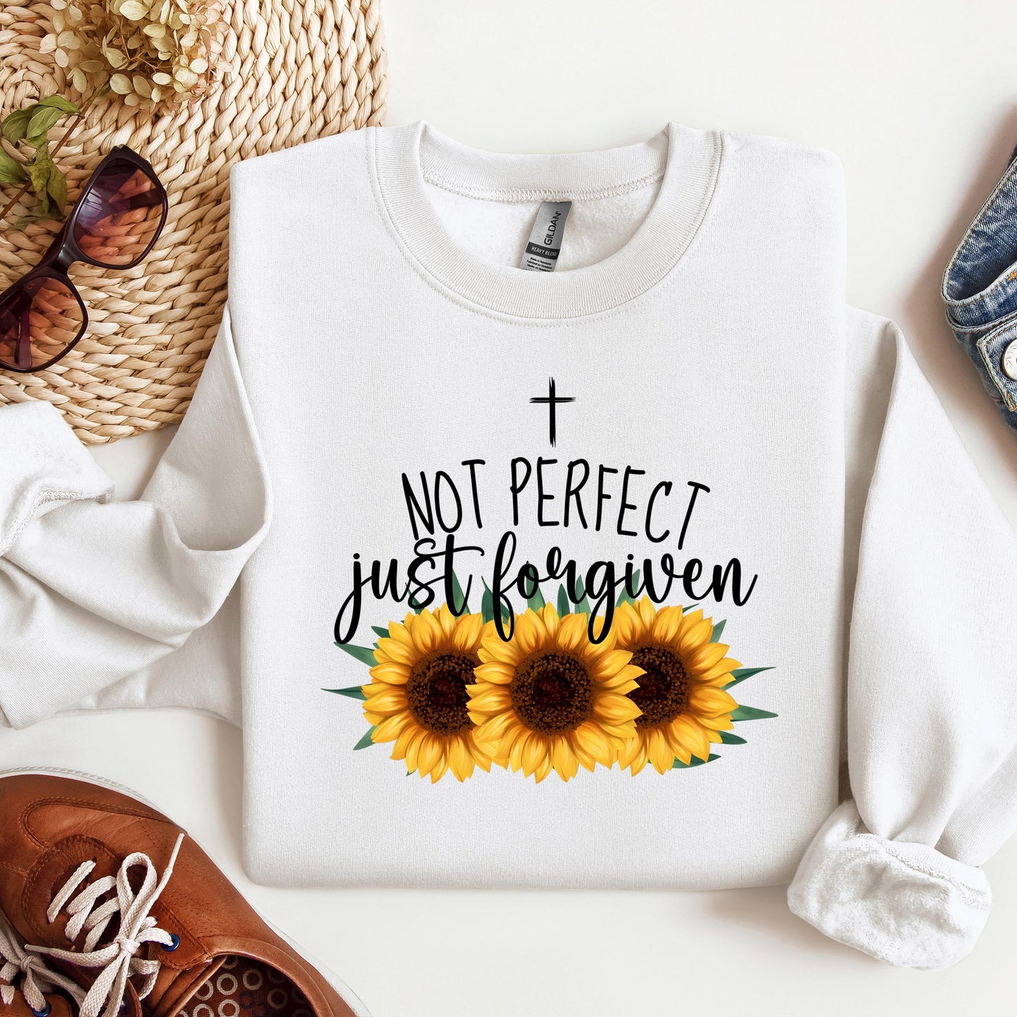 Not Perfect Just Forgiven Sunflower 03