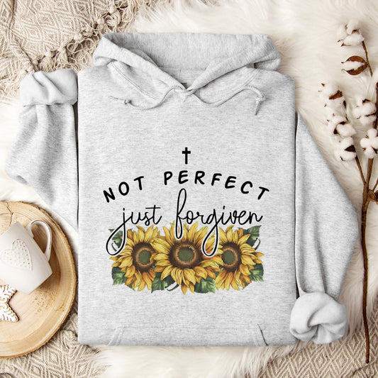 Not Perfect Just Forgiven Sunflower Hoodie