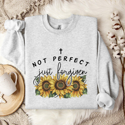 Not Perfect Just Forgiven Sunflower Sweatshirt