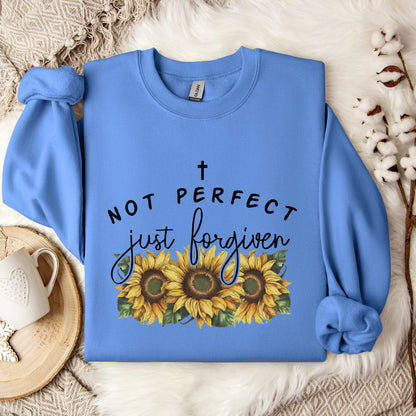 Not Perfect Just Forgiven Sunflower Sweatshirt