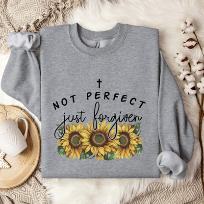 Not Perfect Just Forgiven Sunflower Sweatshirt