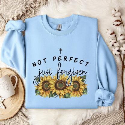Not Perfect Just Forgiven Sunflower Sweatshirt