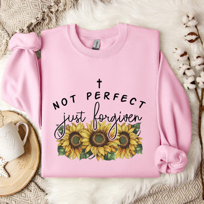 Not Perfect Just Forgiven Sunflower Sweatshirt