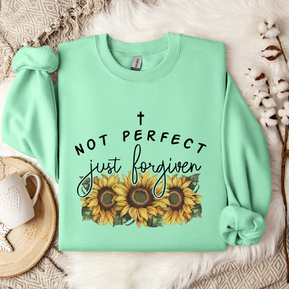 Not Perfect Just Forgiven Sunflower Sweatshirt