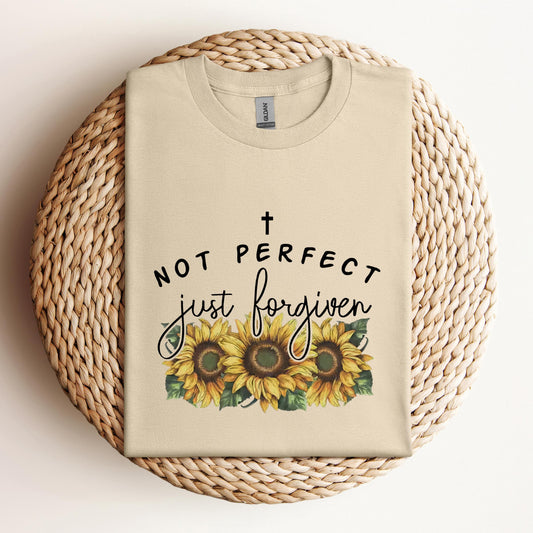 Not Perfect Just Forgiven Sunflower