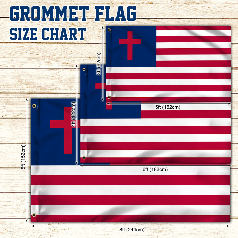 Christian Flag American Christian Grommet Flag