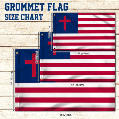 Christian Flag American Christian Grommet Flag
