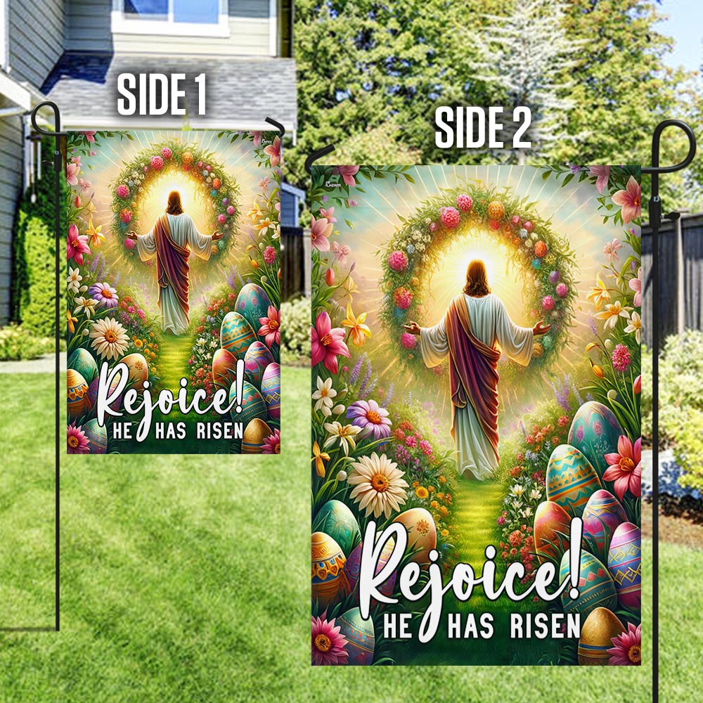FLAGWIX  Jesus Easter Day He Has Risen Flag