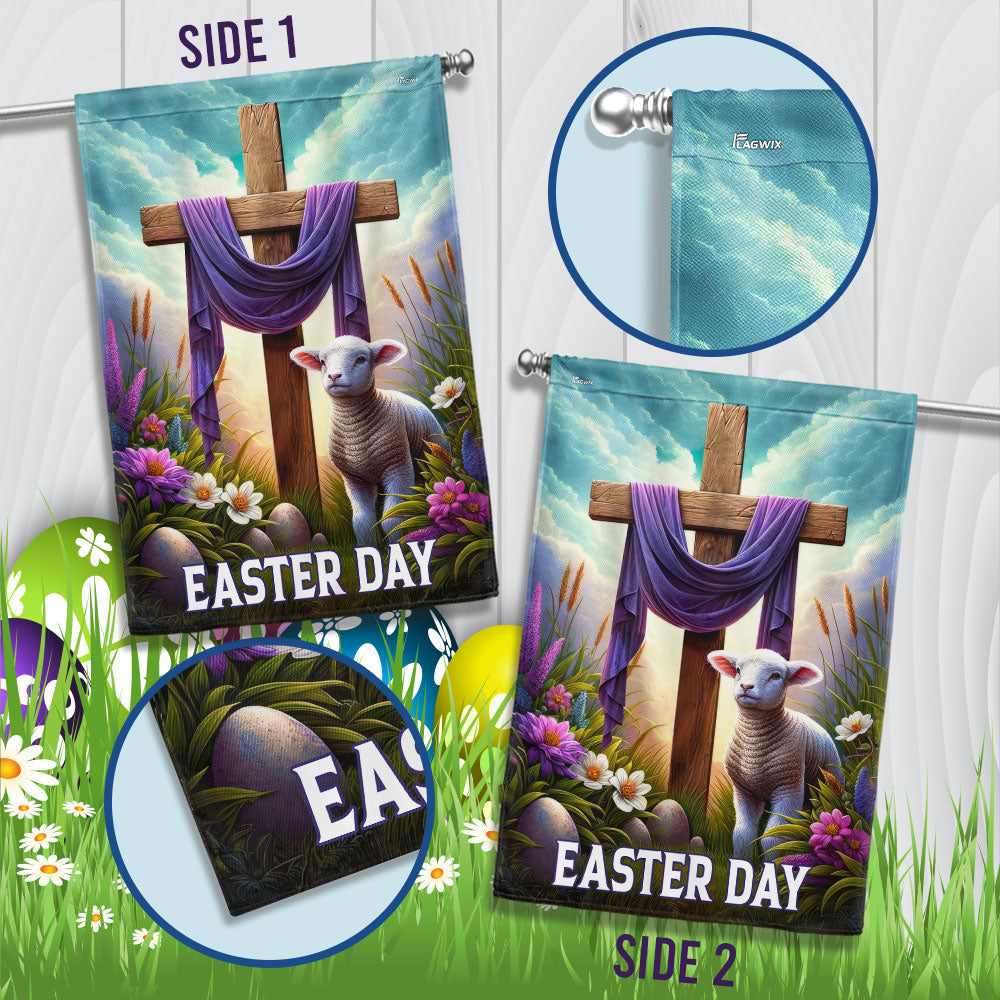 FLAGWIX Easter Lamb Christian Cross Easter Day Christian Flag