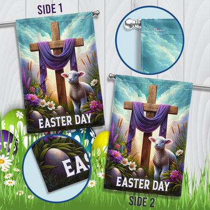 FLAGWIX Easter Lamb Christian Cross Easter Day Christian Flag