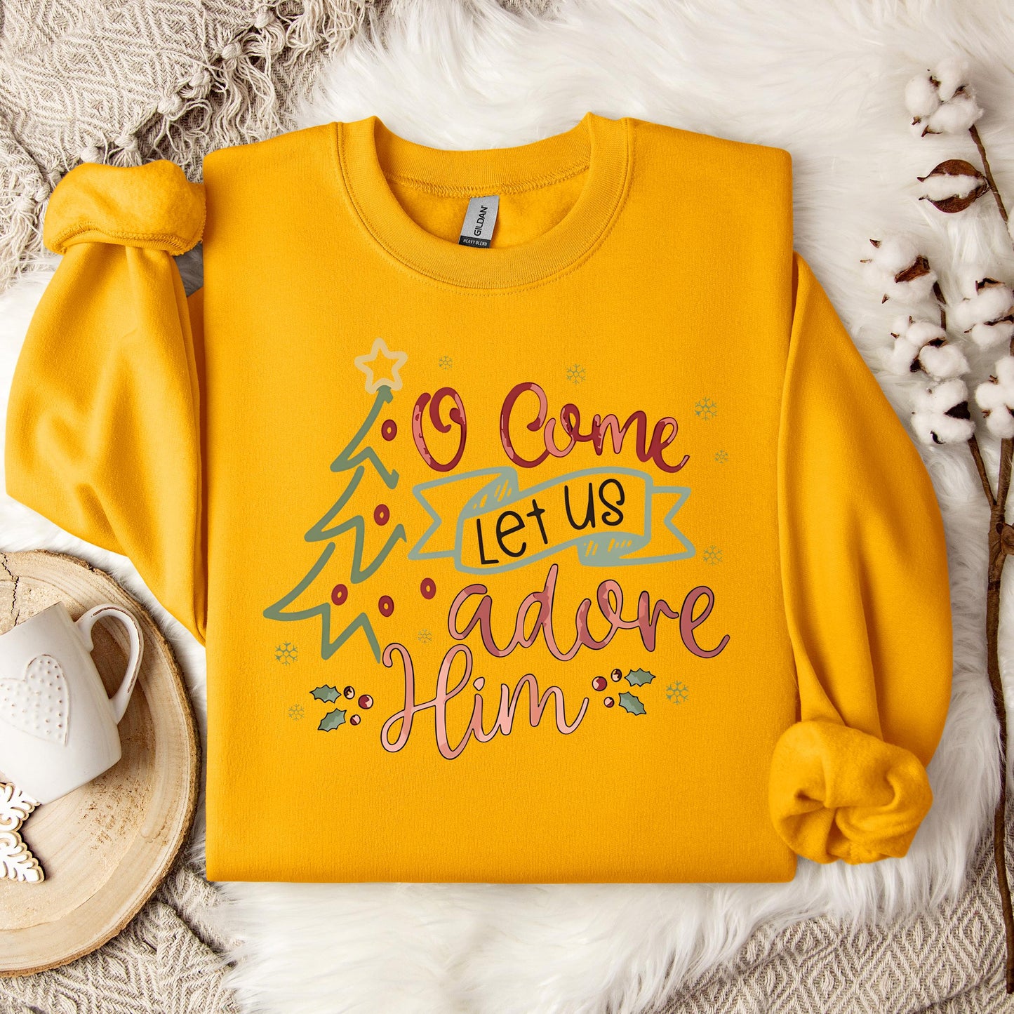 O Come Let Us Adore Him 01 Sweatshirt